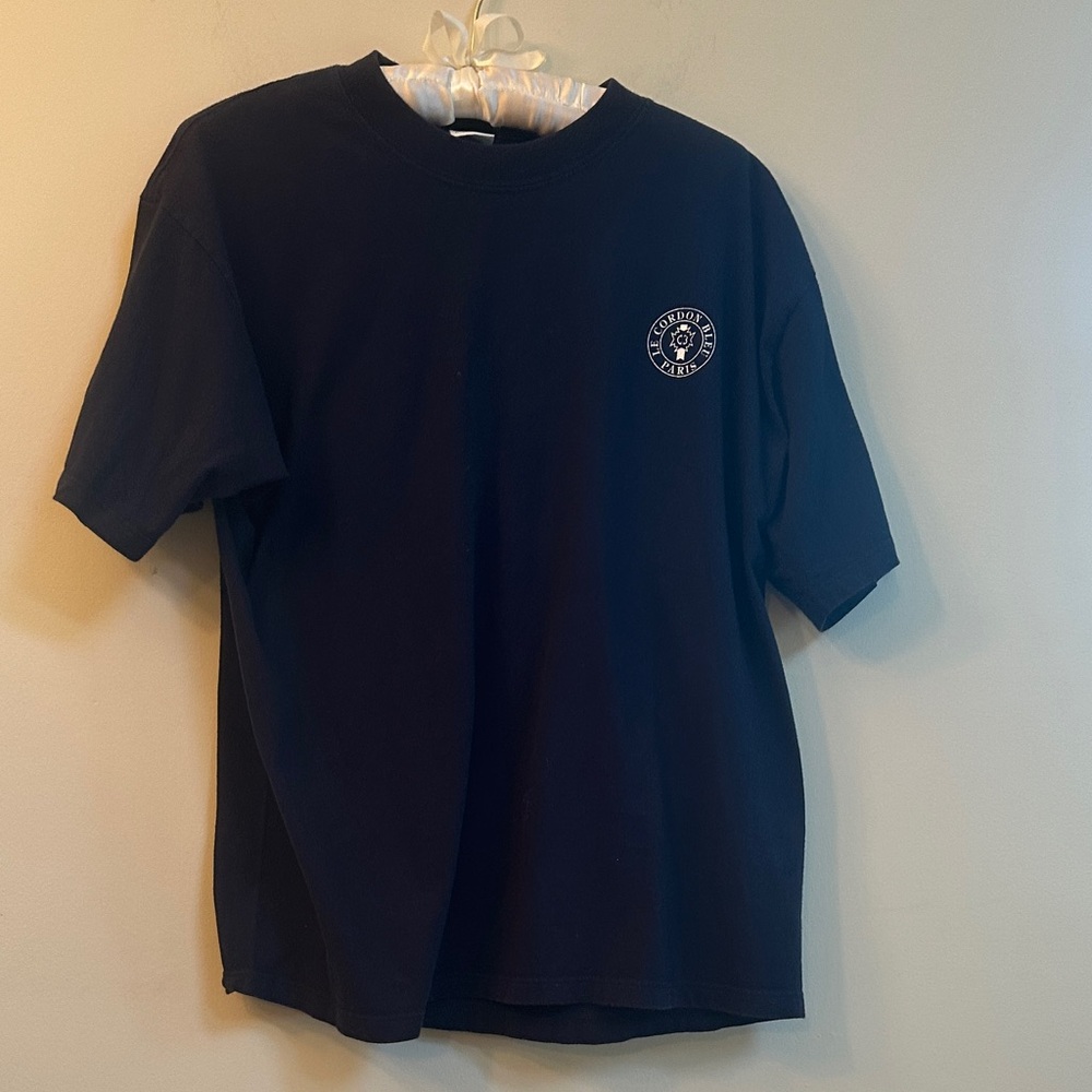 Le Cordon Bleu Y2K Tee – Navy/White – Size L – Culinary School Vintage
